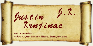 Justin Krnjinac vizit kartica